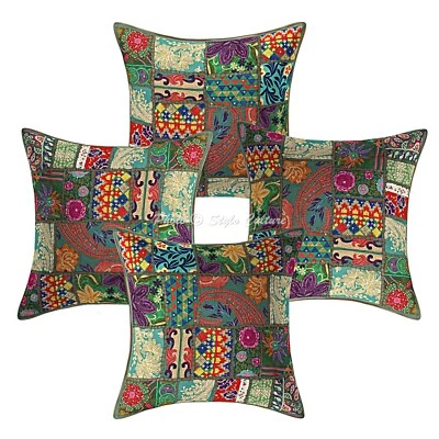 Art Decor Handmade Floor Cushion Vintage Bohemian Hippie Gypsy Pillow Meditation - Image 1 of 4