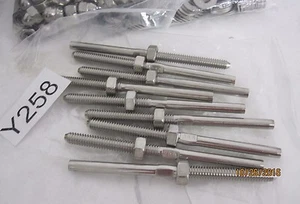 10 QTY 3/16'' Wire Diameter Terminal Tension Fine Line Lag Assembly - Picture 1 of 1