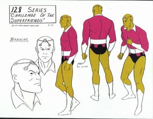 CHALLENGE Of The SUPER FRIENDS : BRAINIAC MODEL SHEET Superman DC ALEX TOTH - Picture 1 of 1
