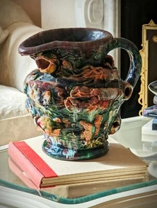 Kate Malone 1990 - substanzieller hochdekorierter polychromer Steingutkrug, Vase - Bild 1 von 12