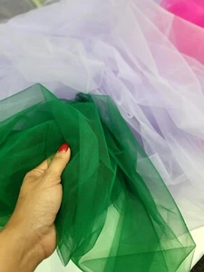 Tulle 60" Wide Fabric Sold By The Yard Craft, Bows, Tutu, etc GREEN TULLE - Picture 1 of 9