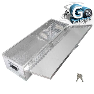 39" Sliver Aluminum Tool Box Truck Bed Pickup Trailer Storage Toolbox - Picture 1 of 12