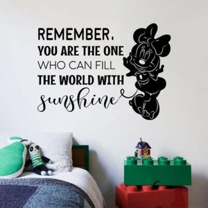 World Quote Mickey Disney Cartoon Home Room Wall Sticker Vinyl Art Decal Decor - Picture 1 of 5
