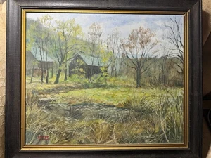 Robert Doney (1923 - 2012) Ölgemälde "Sciota Farm" - signiert und gerahmt - Bild 1 von 17