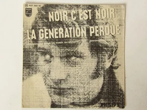 Johnny Hallyday (& Blackburds):   Noir C'est Noir 1966  French  EX  7" - Picture 1 of 4