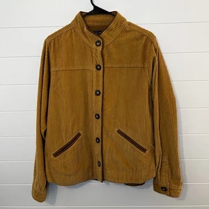 Bit And Bridle For Her Corduroy Jacket Size L 100% Cotton Mustard Barn Wear - Picture 1 of 7