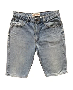Pantalones Cortos LEVIS Para Hombres W34 Auténticos Firma Azul Denim Jeans Algodón Pantalones Cortos De Colección Y2K - Imagen 1 de 11