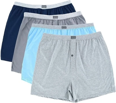 Paquete de 4 boxers de punto grande Fruit Of The Loom para hombre, 2XL, surtidos Foto 1 de 4