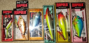 SECHS VINTAGE RAPALA ANGELKÖDER, ORIGINAL, AUS FINNLAND, IRLAND und SCHWEDEN. - Bild 1 von 2