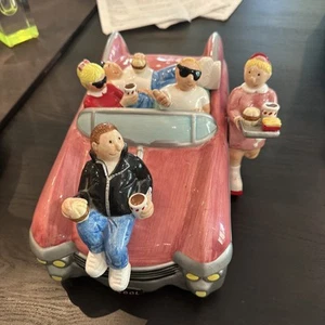 Lotus Chubbies Pink Cadillac 50'S Diner Drive In Car Hop Cookie Jar 1997 *READ* - Picture 1 of 22