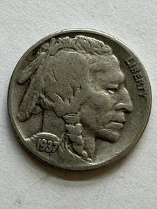 1937 P - Buffalo Nickel - G/VG - Picture 1 of 2