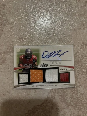 DOUG MARTIN 2012 TOPPS PRIME LEVEL V QUAD 3 COLOR JERSEY AUTO RC Bucs 097/780 - Image 1 of 4