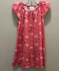 Hanna Andersson Pink Flamingo Nightgown, 100 Cm US Size 4 Recycled Polyester - Picture 1 of 6