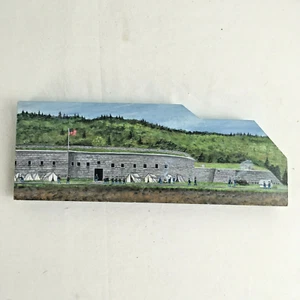 Plaque Fort Knox USA Collectible Painted Wood Free Standing 9cm High - Picture 1 of 8