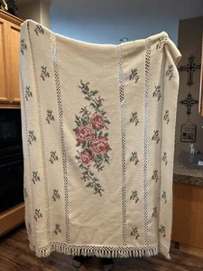 Vintage Hand-Crocheted Afghan - Picture 1 of 1