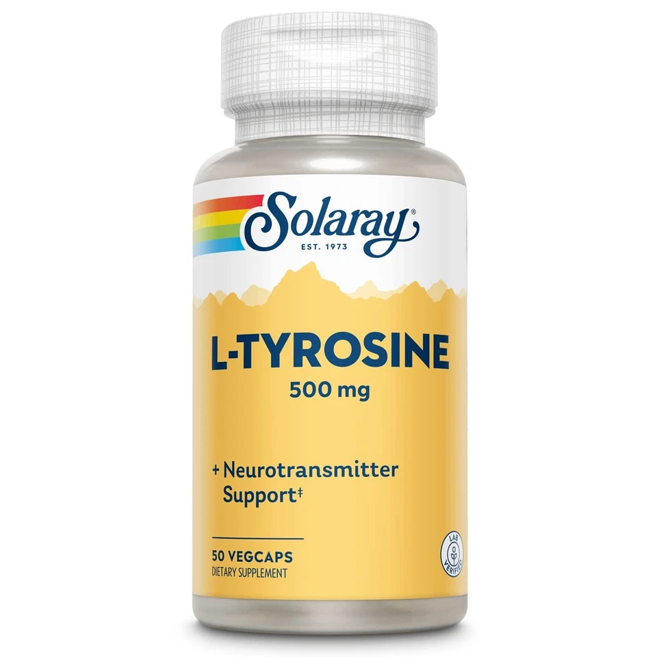 Solaray L-tyrosine Form Supplement 500 MG 50 Count