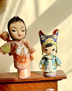 Vintage 2er Set Taiwanesische Puppen in Indianerkostüm Made in Taiwan - Bild 1 von 8