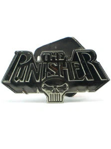 The Punisher Solid Chrome Metal Men's Belt Buckle Skull Marvel Comics Heroes New - Picture 1 of 2