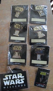 LOT OF 6 WDW Star Wars WEEKEND DANGLE PINS COMPLETE SET 2000 + BONUS DISNEY SWW - Picture 1 of 7