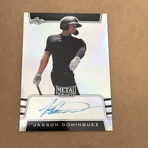 2019 LEAF Metal Draft Jasson DOMINGUEZ AUTO #/60 Silver Prizm Refractor Holo - Picture 1 of 4