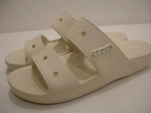 Crocs Men's 14 M Classic Two Band Slide Bone Sandals 206761 Slide Iconic Comfort - Picture 1 of 12