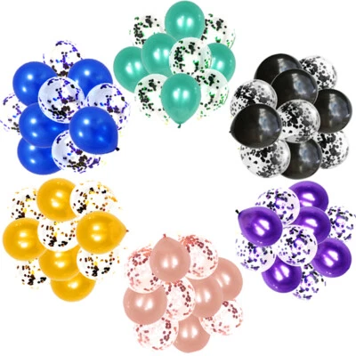 Lote a granel 12" globos de confeti látex brillante feliz cumpleaños boda fiesta decoración Foto 1 de 3
