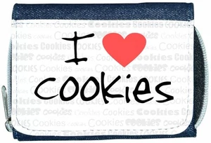 I Love Heart Cookies Denim Wallet - Picture 1 of 1