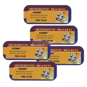 5 Box Dental Orthodontic Metal Bracket Mini Roth.022 with 3-4-5 Hooks Laser Mark - Picture 1 of 24
