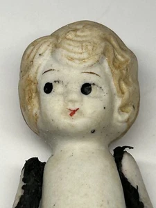 Antique Japan Bisque Frozen Charlotte Doll Sideways Glancing 3.25” Jointed Arms - Picture 1 of 13