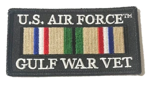 U.S. AIR FORCE GOLFKRIEG TIERARZT PATCH mit SOUTHWEST ASIA SERVICE MEDAL RIBBON (AFF) - Bild 1 von 3