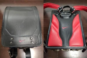 Randoseru Japanese School Bag Kid's Backpack NiKE Black Red Japan #59 - Picture 1 of 11