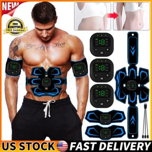 EMS Abdominal Muscle Core Toning Trainer ABS Electric Stimulator Fitness Belt - Picture 1 of 12