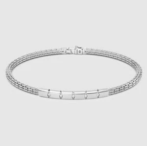Bracciale uomo Zancan argento 925 con zirconi bianchi ESB156 - Foto 1 di 3