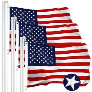 USA American Flag 5x8FT 3-Pack Embroidered Polyester By G128 - Picture 1 of 7