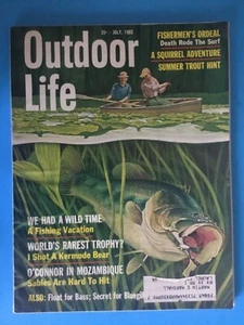 VINTAGE JULY 1965 OUTDOOR LIFE Magazine Articles Ads Photos KERMODE BEAR BASS VG - Picture 1 of 4
