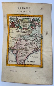 NORTHERN INDIA MUGOL EMPIRE 1683 ALAIN MANESSON MALLET ANTIQUE MAP 17TH CENTURY - Picture 1 of 3