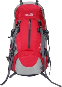 UNISTRENGH Wanderrucksack Nylon wasserabweisend 50 Liter Backpacking (ROT) - Bild 1 von 10