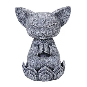 Katze Jizo Mönch Figur Neu - Bild 1 von 2