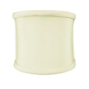 4x4x4 Clip-on Sconce Half-Shell Lampshade Eggshell Shantung Fabric - Picture 1 of 7