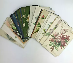 Lot 35 TUCK Floral Postcards Flower British Posted Unposted Vintage Antique - Picture 1 of 12