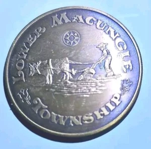 1976 Bi-Centennial Medallion Lehigh County Lower Macungie Township Bronze 1.5" - Picture 1 of 5