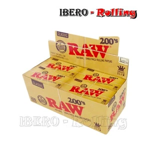PAPEL RAW LARGO 200. CAJA 40 LIBRITOS. ROLLING PAPER KING SIZE - Imagen 1 de 1