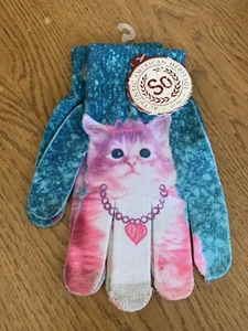Brand New So Authentic American Heritage Princess Cat Gloves ONE SIZE Stretch - Picture 1 of 5