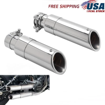Pair Of Shorty GP Exhaust Slip on pipes For Indian Scout Sixty 2015-2024 2025 US Foto 1 de 4