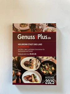 Gutscheinbuch Genuss mit Plus Heilbronn 2025 - gültig bis 28. Februar 2026 - Bild 1 von 2