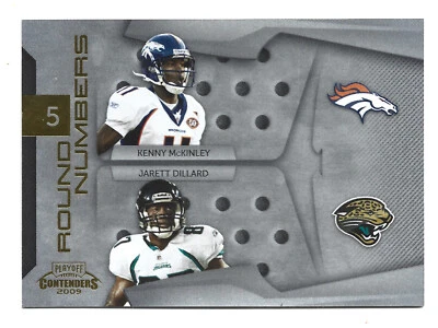 /100 Gold 2009 Playoff Contenders Round Numbers Jarett Dillard Kenny McKinley 25 - Image 1 of 2