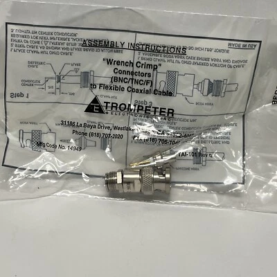 TROMPETER PL20-2 WRENCH CRIMP CONNECTOR TO FLEXIBLE COAXIAL CABLE - Image 1 of 4