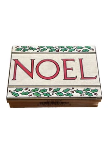Vintage 2000 Westwater Enterprises Wood Block Rubber Stamp NOEL 2.75”x 2” Crafts - Picture 1 of 4