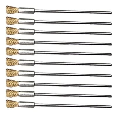 Paquete de 10 brocas de eliminación de pintura oxidada cepillo de alambre de cobre extendido herramienta giratoria Foto 1 de 4