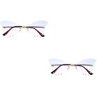 2 Pairs Butterfly Sunglasses PC Irregular Rimless